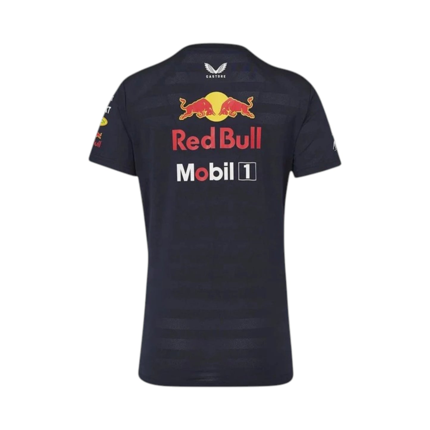 2025 Oracle Red Bull Racing F1 T-Shirt in navy blue with authentic Red Bull team graphics and premium motorsport detailing