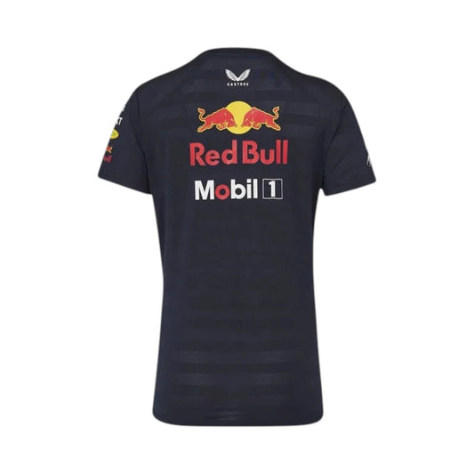 2025 Oracle Red Bull Racing F1 T-Shirt in navy blue with authentic Red Bull team graphics and premium motorsport detailing