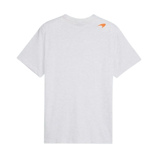 2026 McLaren F1 Team Small Logo T-Shirt in white featuring McLaren F1 Team branding and small logo detail
