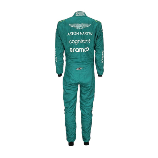 Lance Stroll 2022 Aston Martin F1 race suit in green with sponsor branding