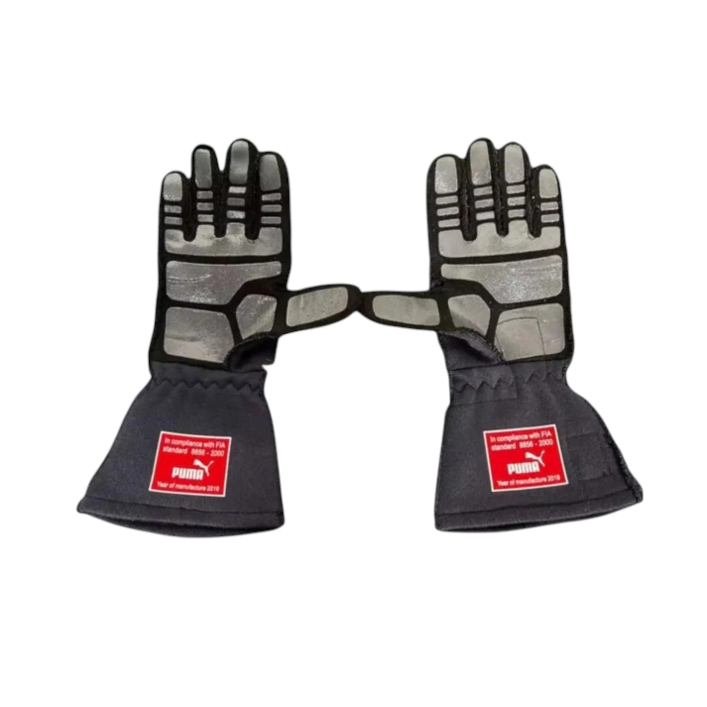 Max Verstappen 2017 Red Bull F1 racing gloves with Red Bull Racing branding and sponsor logos