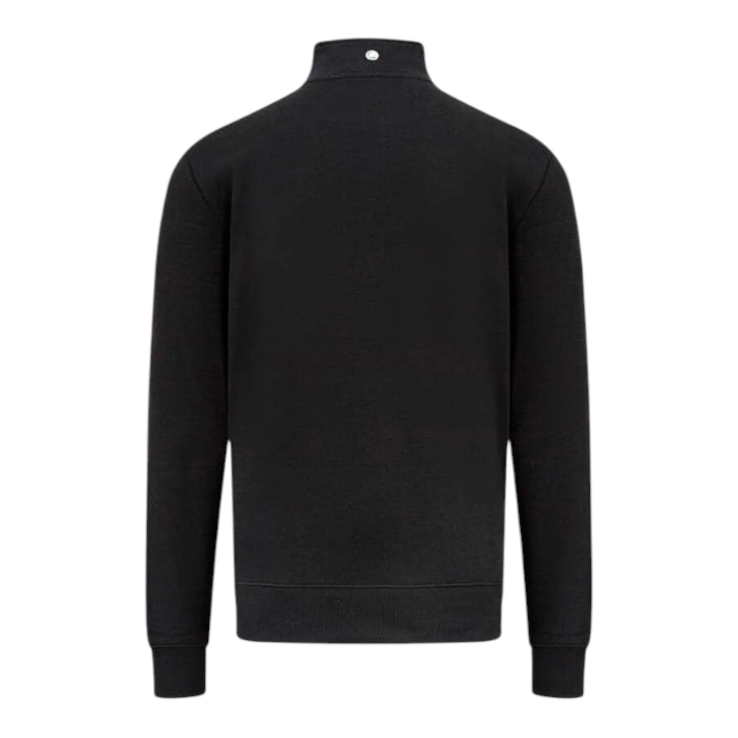 Mercedes AMG Petronas Quarter Zip Pocket F1 Sweatshirt in black featuring Mercedes-AMG Petronas team branding, quarter zip collar, and chest pocket design