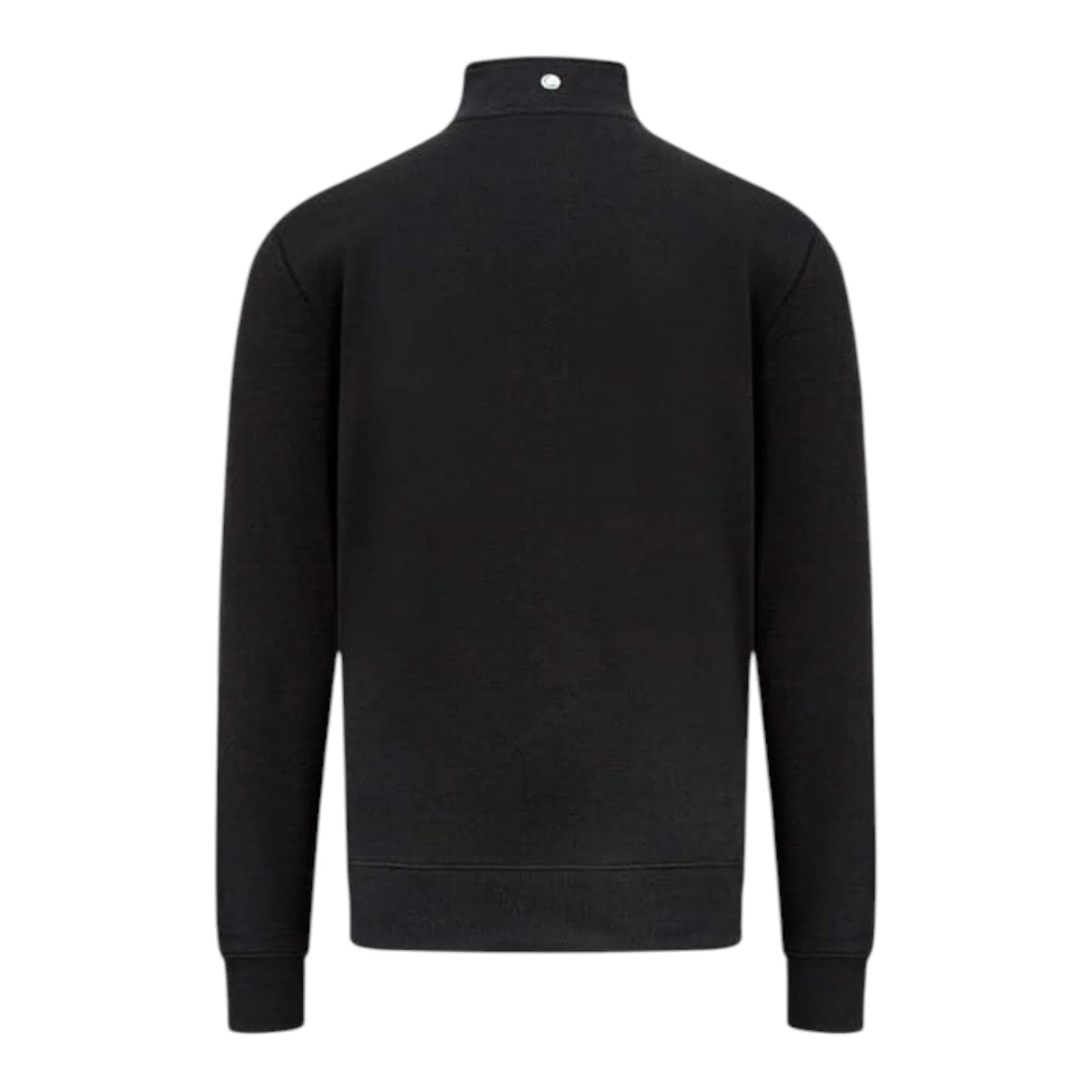 Mercedes AMG Petronas Quarter Zip Pocket F1 Sweatshirt in black featuring Mercedes-AMG Petronas team branding, quarter zip collar, and chest pocket design