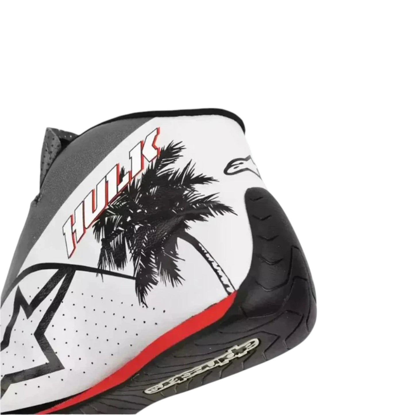 Nico Hülkenberg 2023 Haas Miami GP F1 racing shoes featuring grey, white and black Haas branding with Miami Grand Prix detailing