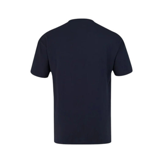 Oracle Red Bull Racing F1 T-Shirt in navy blue with large red Oracle Red Bull Racing logo printed across the chest