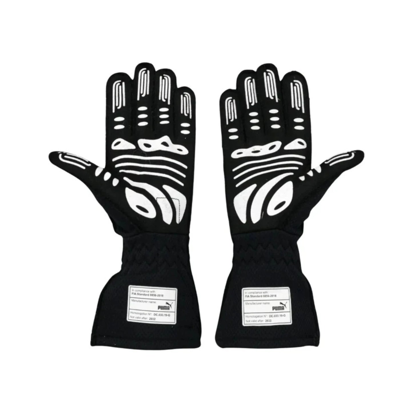 Sergio Perez 2022 Red Bull F1 Racing Gloves in black with Red Bull sponsor logos and premium motorsport detailing