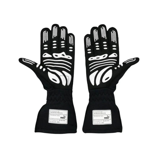 Sergio Perez 2022 Red Bull F1 Racing Gloves in black with Red Bull sponsor logos and premium motorsport detailing