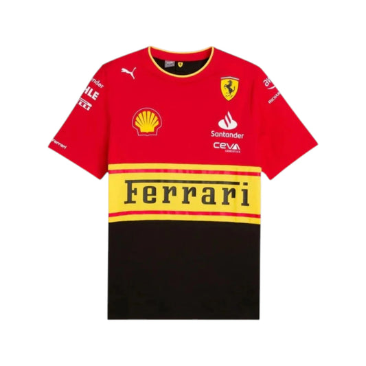2022 Ferrari Monza GP F1 Racing T-Shirt featuring the iconic Ferrari Monza special edition graphics, sponsor logos, and classic crew neck design