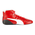 2022 Ferrari Puma Speedcat Pro F1 racing shoes in red featuring Ferrari inspired styling and motorsport detailing