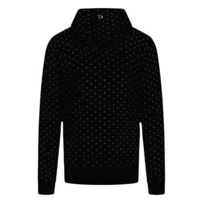 2023 Mercedes-AMG Petronas Polka Dot F1 Hoodie in black featuring subtle polka dot detailing, Mercedes AMG Petronas team graphics, and a soft fleece lined design