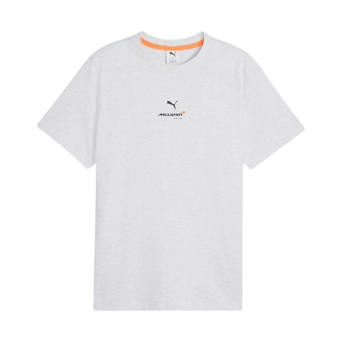 2026 McLaren F1 Team Small Logo T-Shirt in white featuring McLaren F1 Team branding and small logo detail