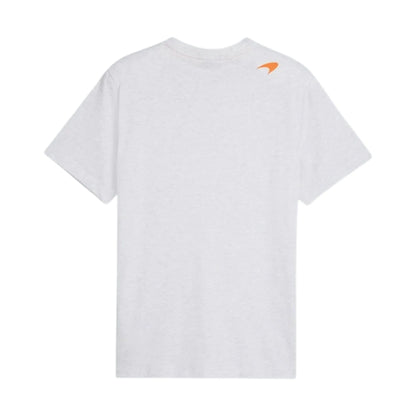2026 McLaren F1 Team Small Logo T-Shirt in white featuring McLaren F1 Team branding and small logo detail