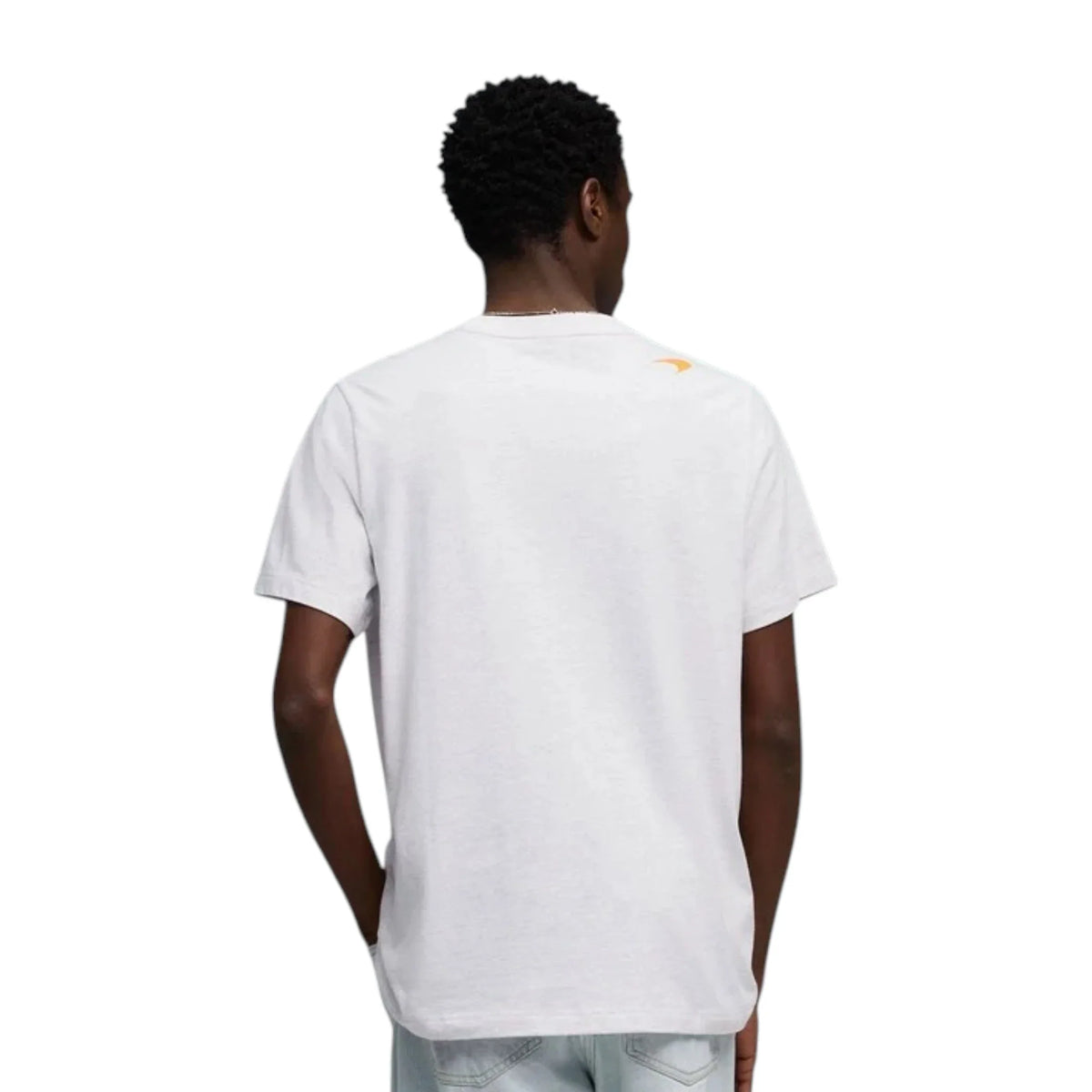 2026 McLaren F1 Team Small Logo T-Shirt in white featuring McLaren F1 Team branding and small logo detail