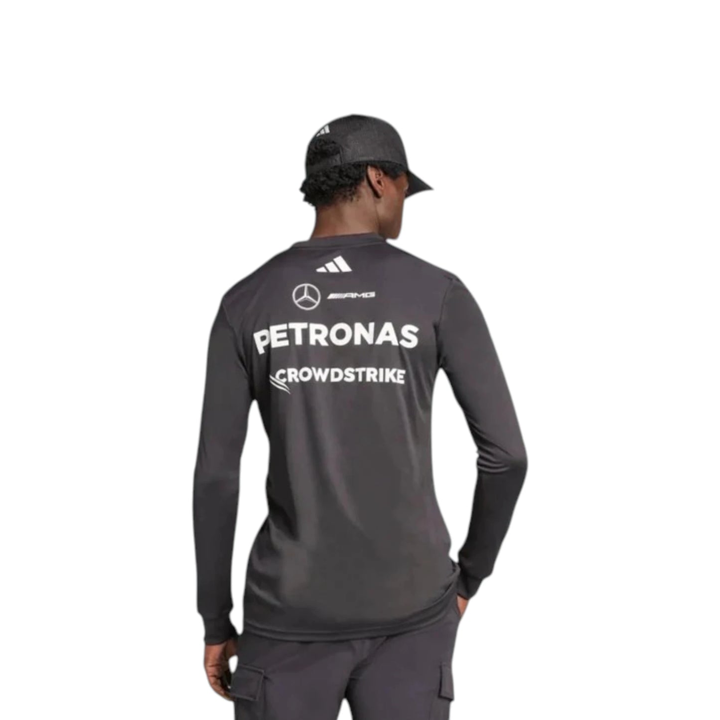 2026 Mercedes-AMG Petronas F1 Undershirt in dark grey with authentic team sponsor logos and long sleeve performance design