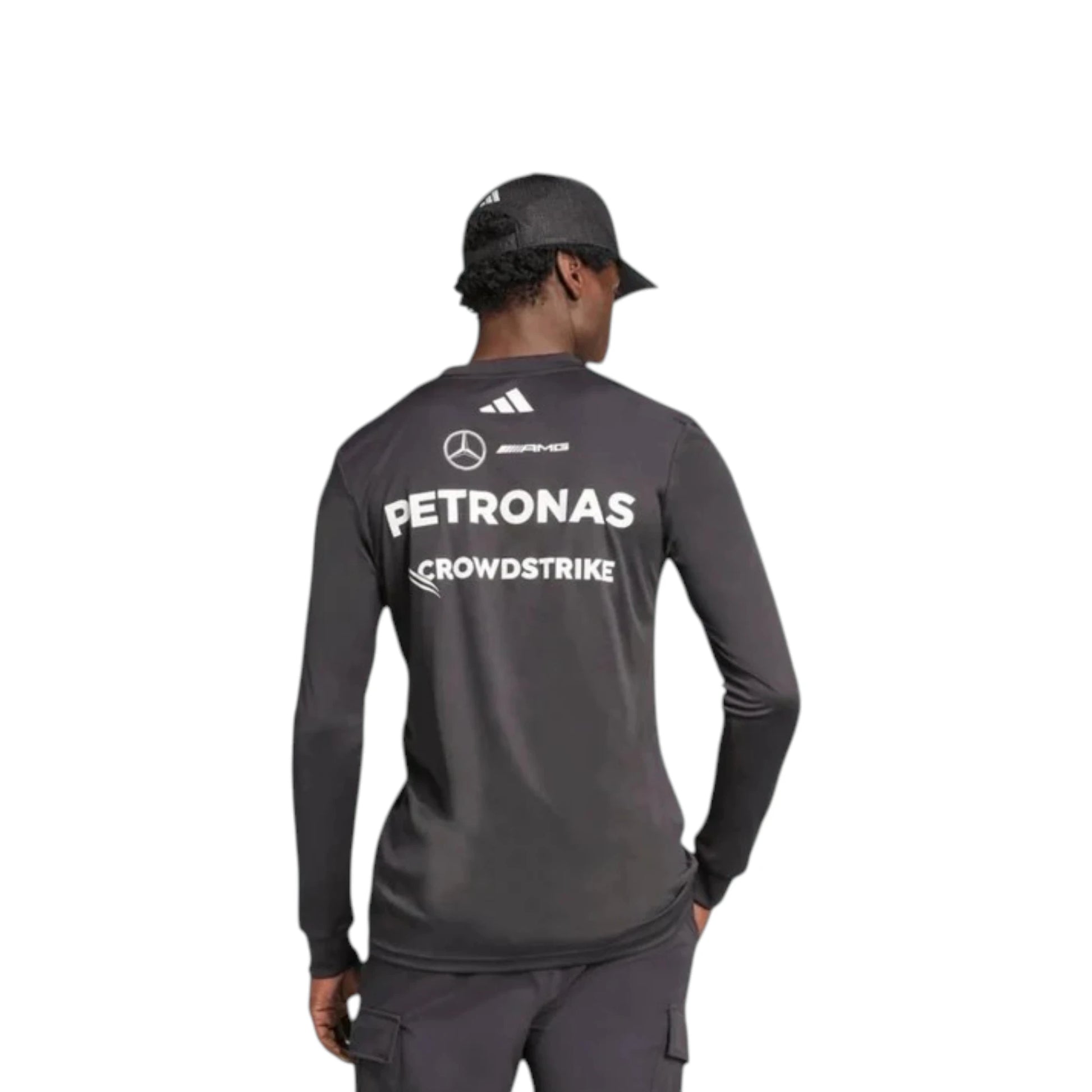 2026 Mercedes-AMG Petronas F1 Undershirt in dark grey with authentic team sponsor logos and long sleeve performance design