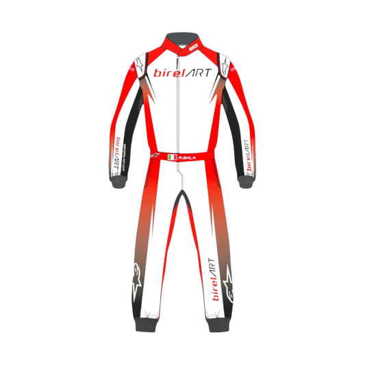 Alpinestars Birel ART Go Kart Racing Suit featuring authentic Birel ART inspired karting graphics and professional motorsport detailing