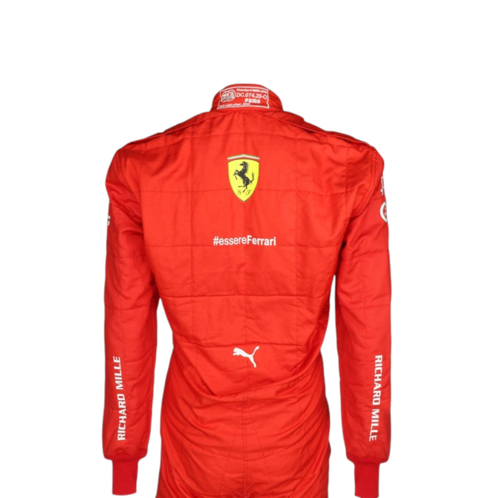 Carlos Sainz 2021 Ferrari F1 race suit in signature red with sponsor branding