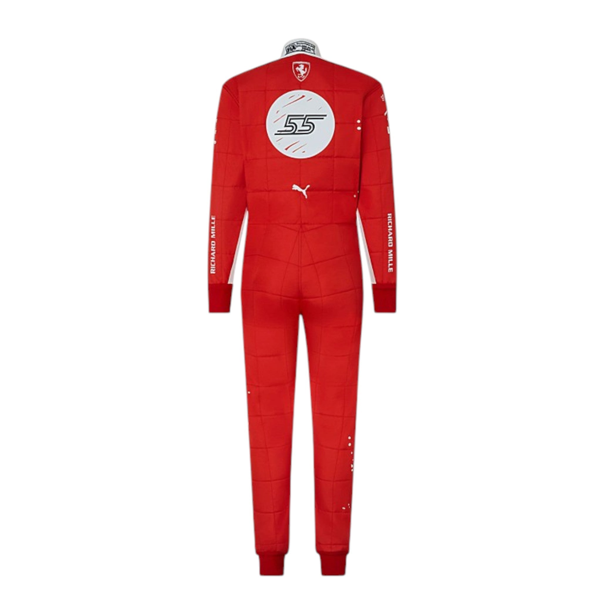 Carlos Sainz 2023 Ferrari Las Vegas GP special edition F1 race suit with event specific design and sponsor branding