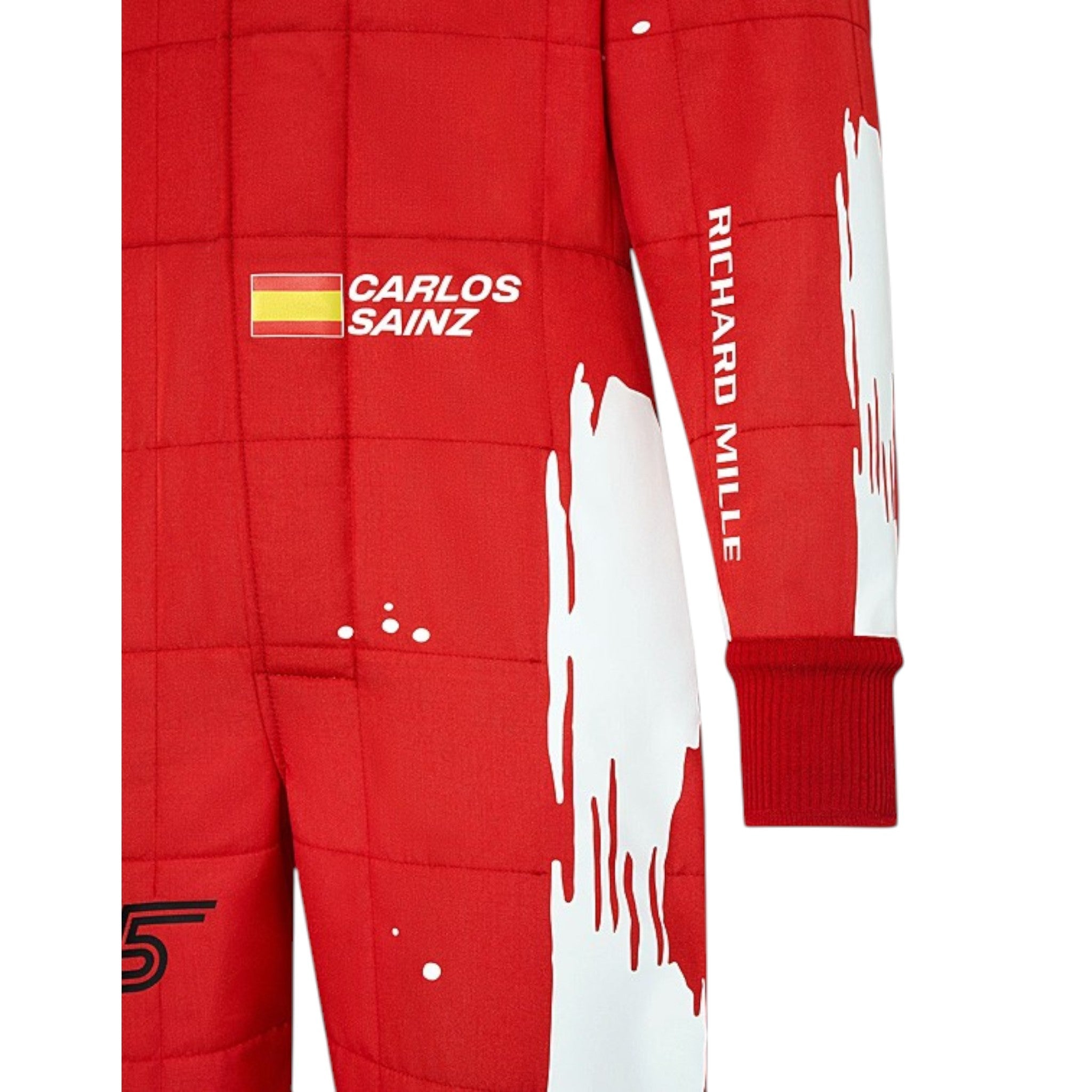 Carlos Sainz 2023 Ferrari Las Vegas GP special edition F1 race suit with event specific design and sponsor branding