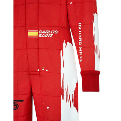 Carlos Sainz 2023 Ferrari Las Vegas GP special edition F1 race suit with event specific design and sponsor branding