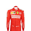 Charles Leclerc 2019 Ferrari F1 race suit in signature red with Ferrari and sponsor branding