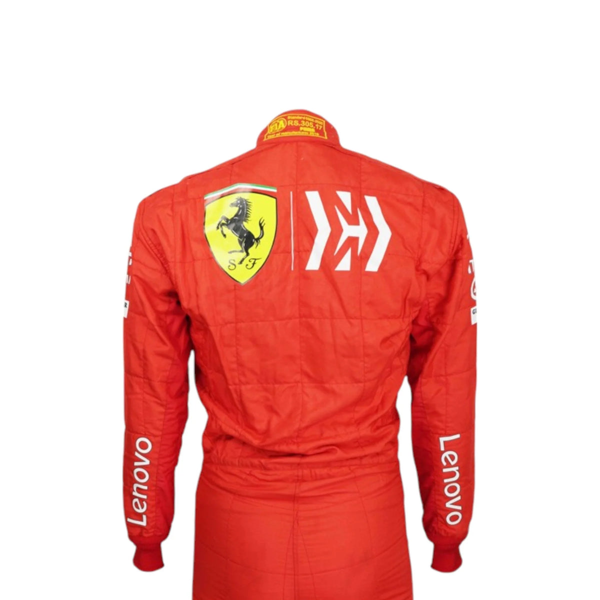 Charles Leclerc 2019 Ferrari F1 race suit in signature red with Ferrari and sponsor branding