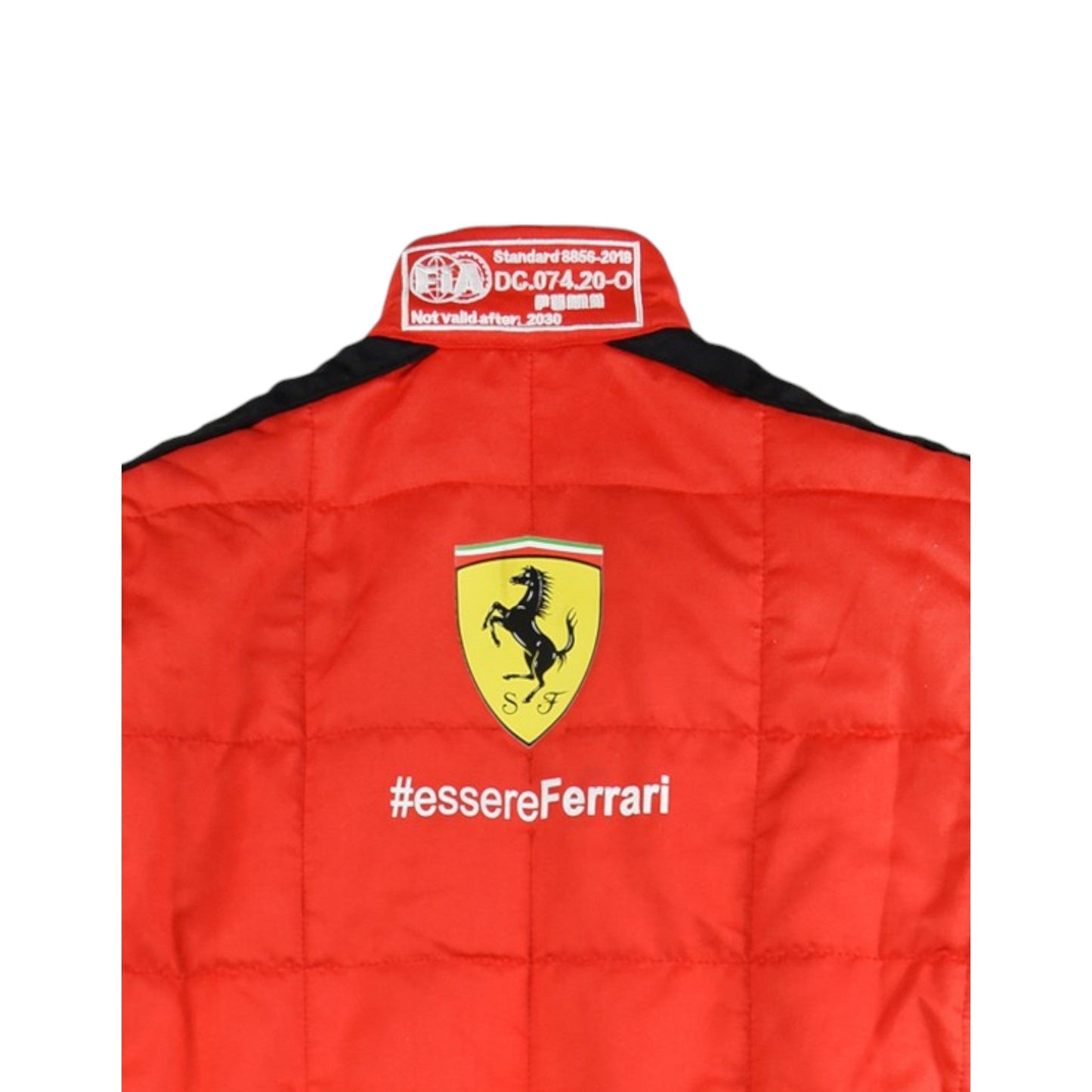 Charles Leclerc 2020 Ferrari F1 race suit in signature red with Ferrari and sponsor branding