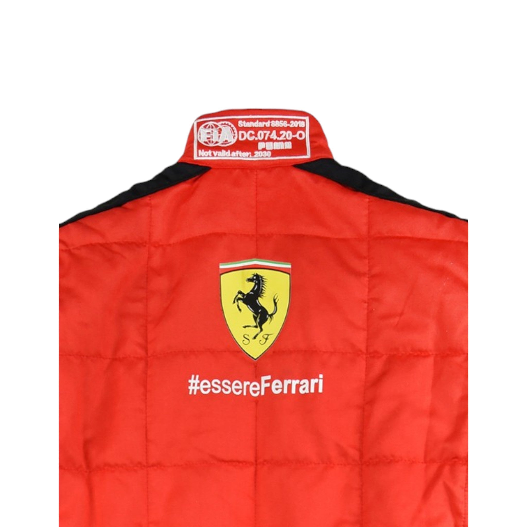 Charles Leclerc 2020 Ferrari F1 race suit in signature red with Ferrari and sponsor branding