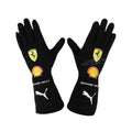 Charles Leclerc 2021 Ferrari F1 racing gloves with team branding and sponsor logos