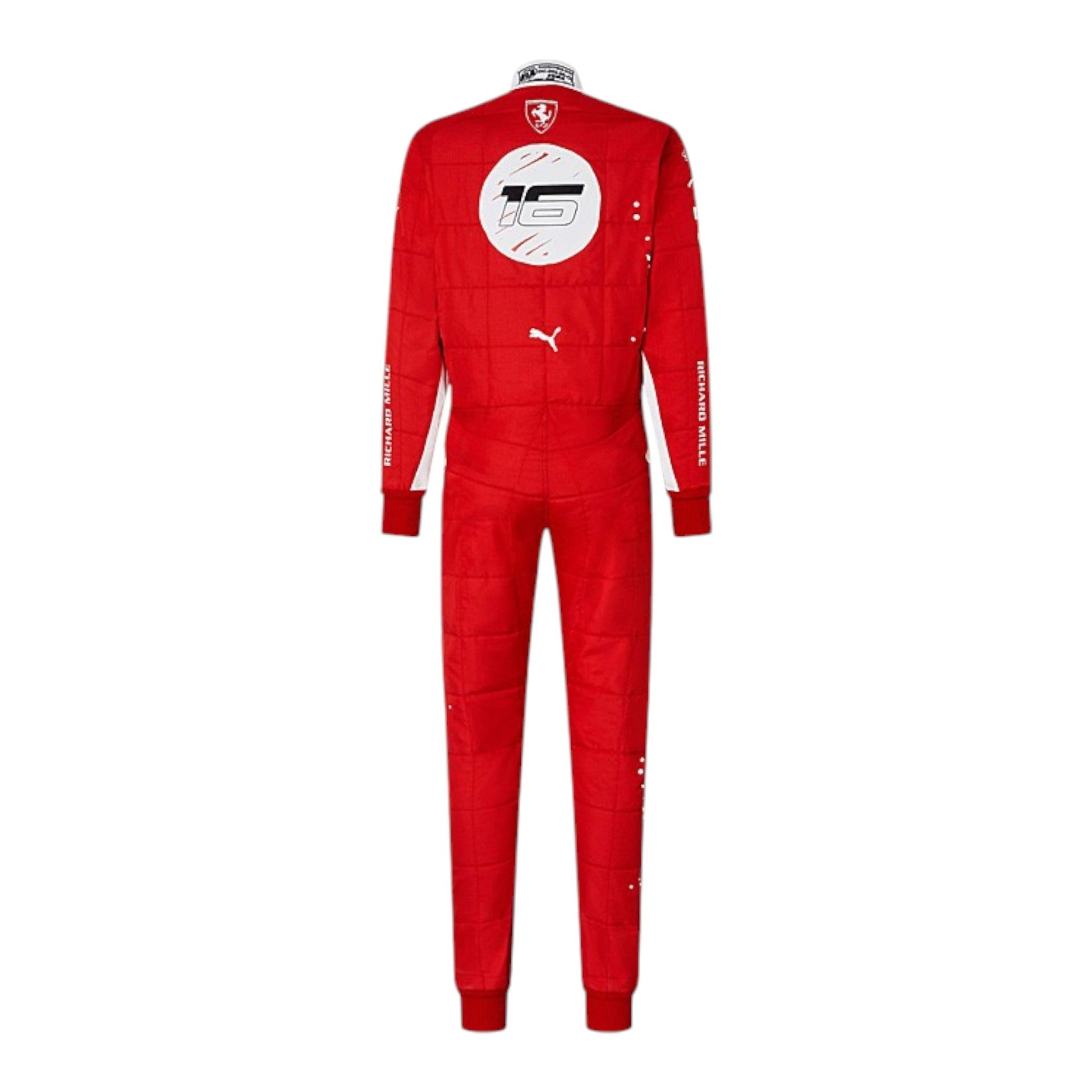 Charles Leclerc 2023 Ferrari Las Vegas GP special edition F1 race suit with event inspired design and sponsor branding