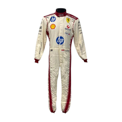 Charles Leclerc 2026 Ferrari Monaco GP F1 race suit featuring white and red Ferrari styling with Monaco Grand Prix detailing
