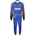 Daniel Ricciardo 2021 McLaren F1 race suit in papaya orange and blue with sponsor logos
