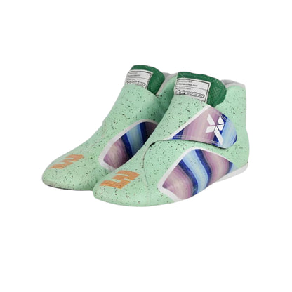 Daniel Ricciardo 2021 McLaren Honey Badger Italian GP F1 racing shoes featuring McLaren inspired styling and special edition detailing