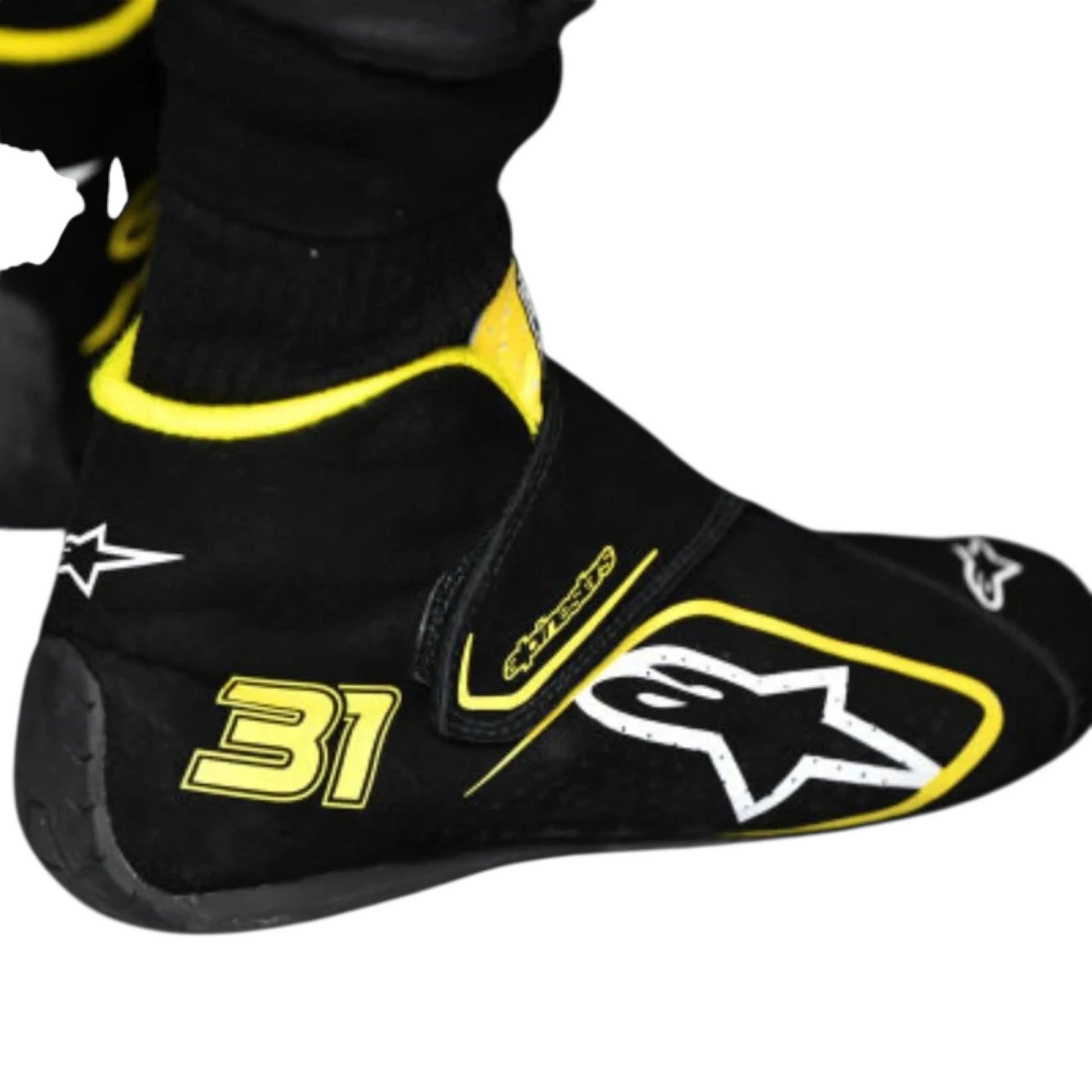 Esteban Ocon 2020 Renault Tuscan GP F1 racing shoes featuring Renault inspired styling and Tuscan Grand Prix detailing