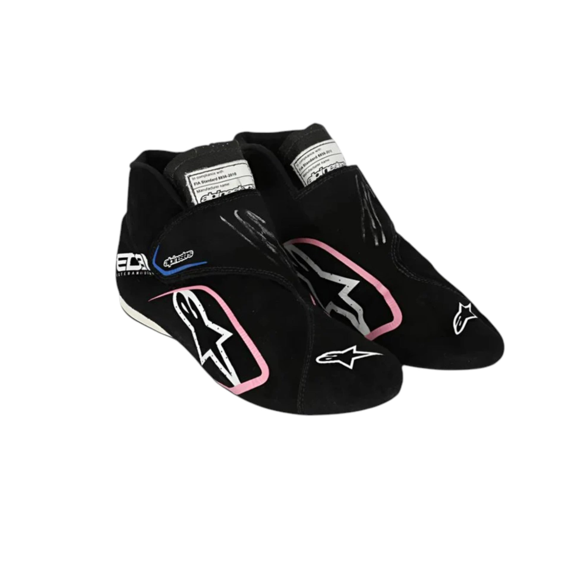 Esteban Ocon 2023 Alpine Miami GP F1 racing shoes featuring Alpine inspired styling and Miami Grand Prix detailing