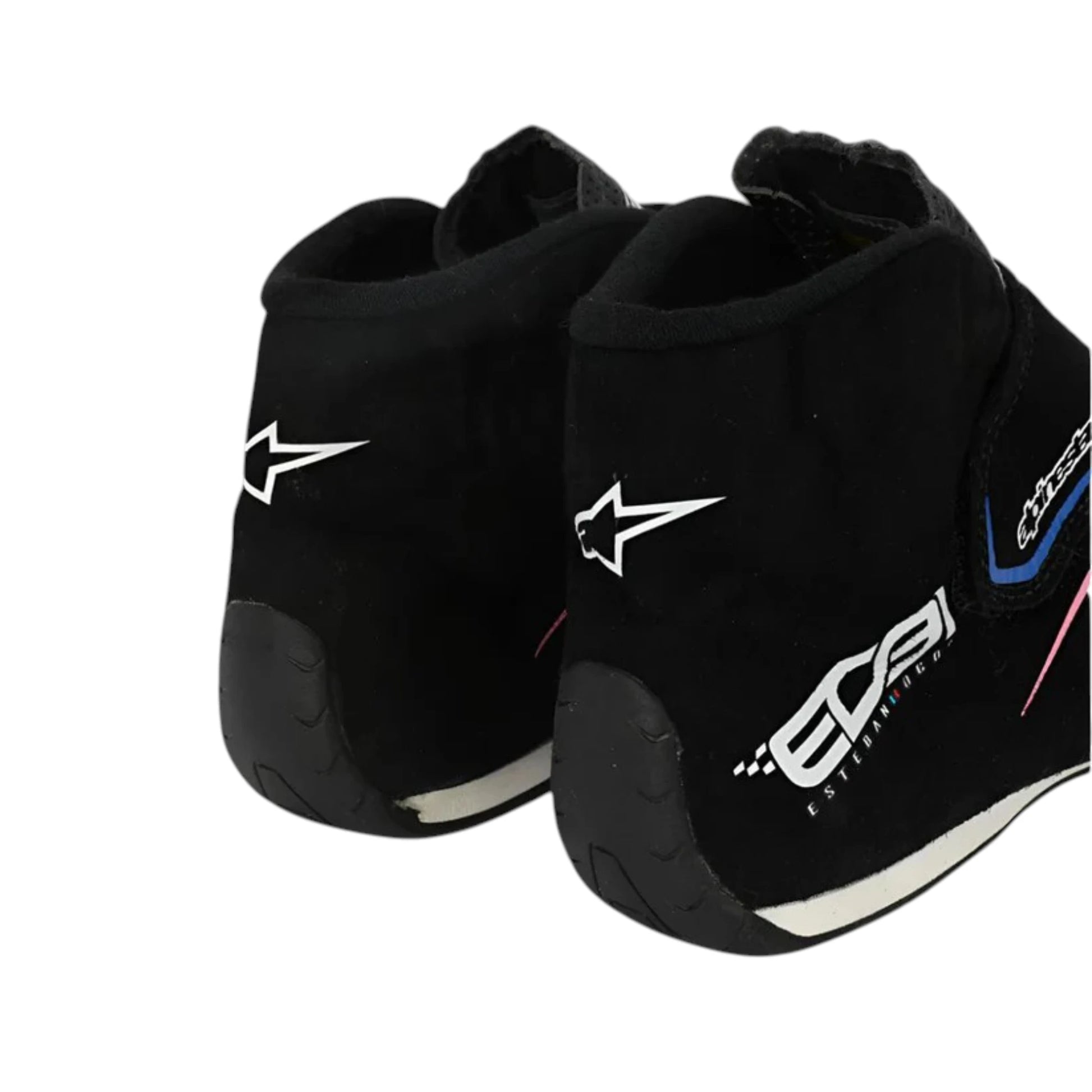 Esteban Ocon 2023 Alpine Miami GP F1 racing shoes featuring Alpine inspired styling and Miami Grand Prix detailing