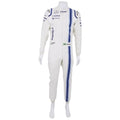 Felipe Massa 2015 Williams F1 race suit in white with blue accents and Martini racing stripes featuring sponsor logos