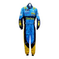 Fernando Alonso 2004 Renault F1 race suit in blue and yellow design with Mild Seven Renault team logos