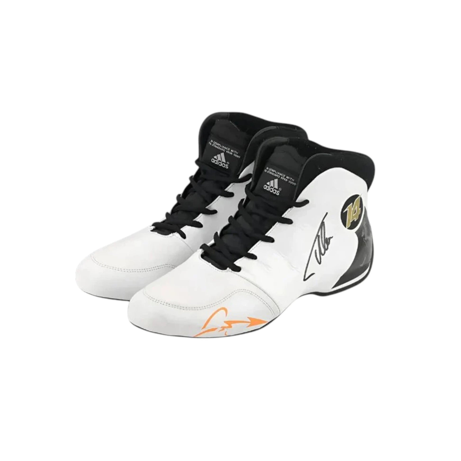 Fernando Alonso 2017 McLaren F1 racing shoes featuring McLaren inspired styling and motorsport detailing