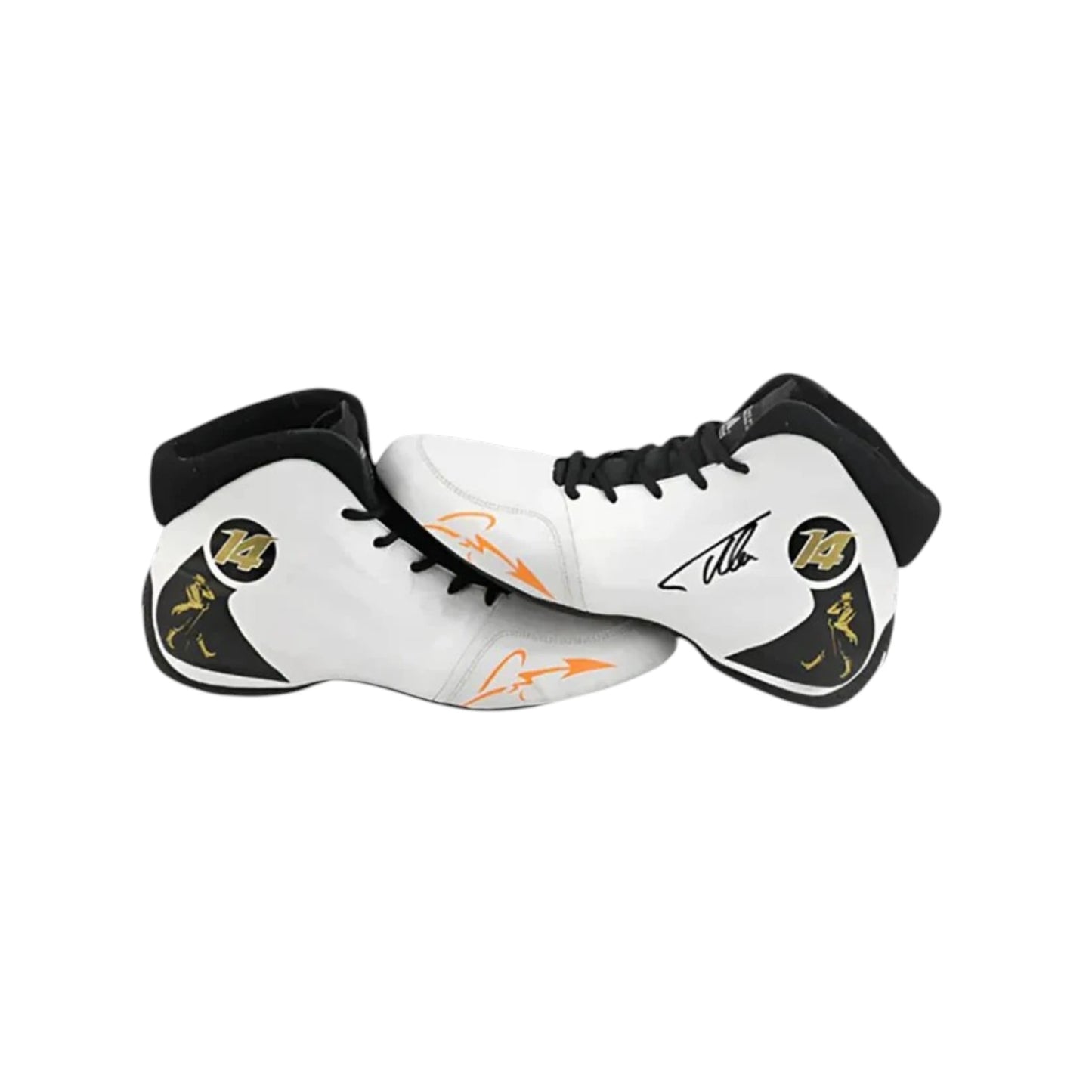 Fernando Alonso 2017 McLaren F1 racing shoes featuring McLaren inspired styling and motorsport detailing
