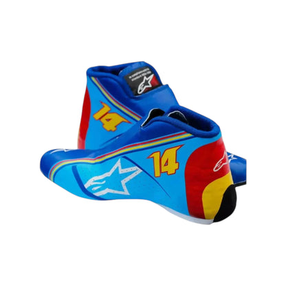 Fernando Alonso 2018 McLaren 300GP Round 7 F1 racing shoes featuring McLaren inspired styling and special edition detailing
