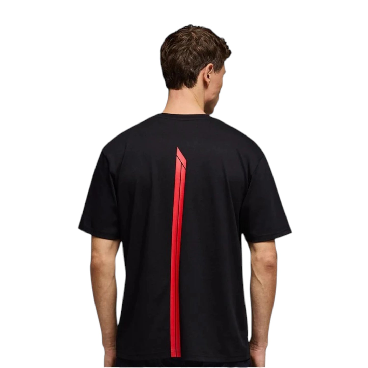 Formula 1 2026 Essentials T-Shirt in black featuring a minimalist white F1 logo on the chest