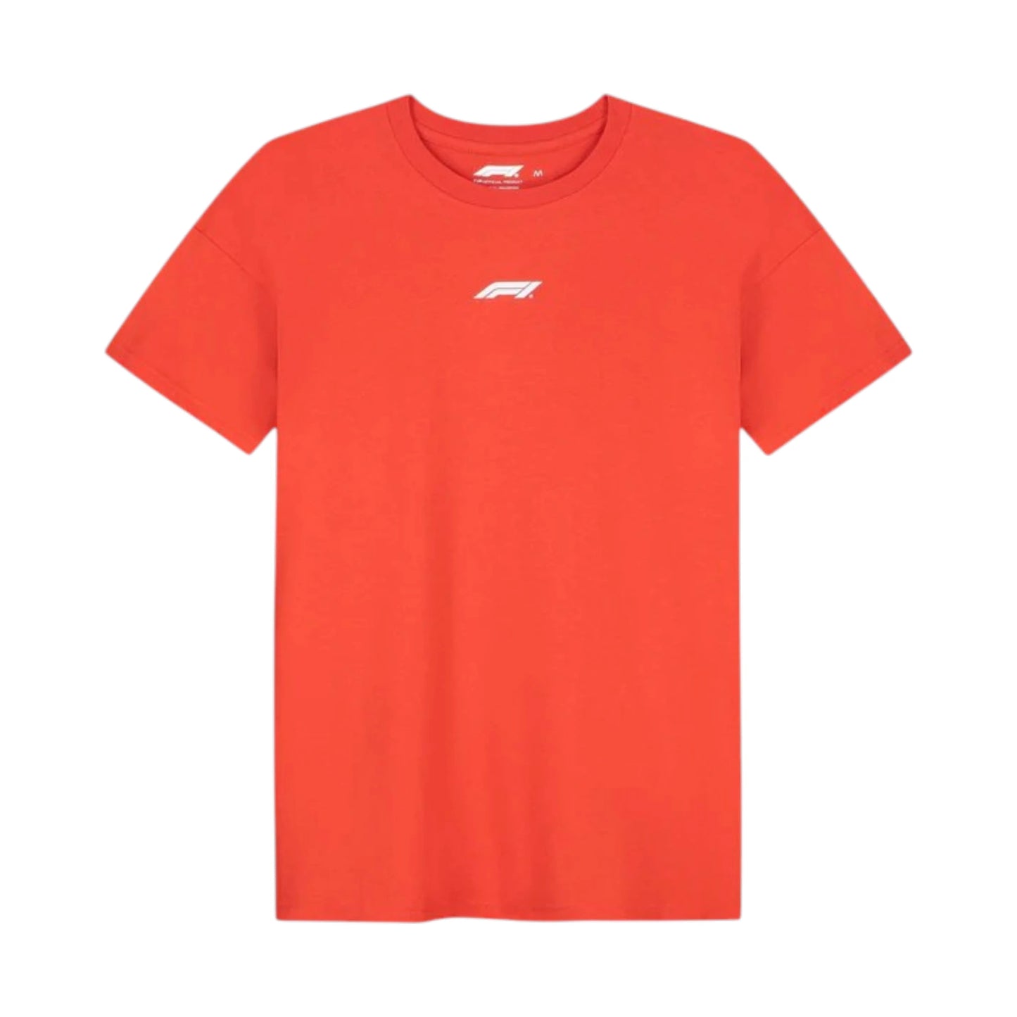 Formula 1 2026 Essentials T-Shirt in red featuring a minimalist white F1 logo on the chest