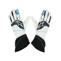 George Russell 2019 Williams F1 racing gloves with team branding and sponsor logos