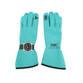 George Russell 2025 Mercedes-AMG Petronas F1 racing gloves with team branding and sponsor logos