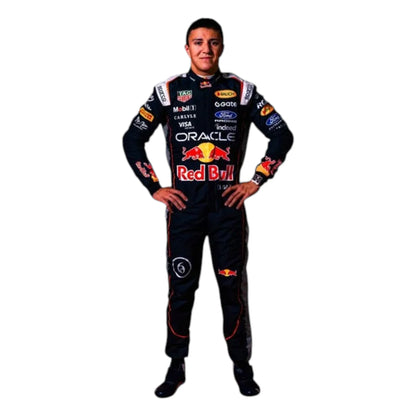Isack Hadjar 2026 Red Bull Dutch GP F1 Suit in navy with Red Bull team graphics