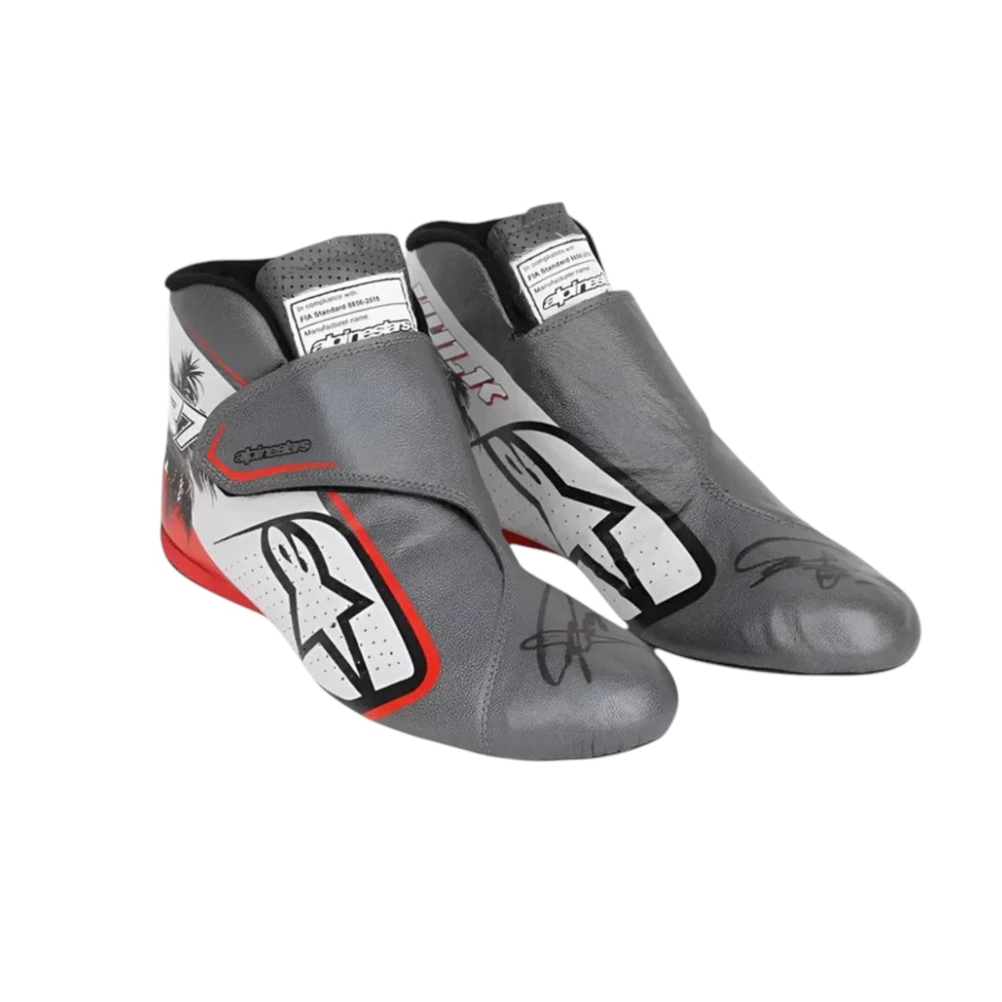 Kevin Magnussen 2023 Haas Miami GP F1 racing shoes featuring Haas inspired styling and Miami Grand Prix detailing