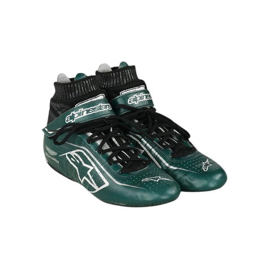 Lance Stroll 2021 Aston Martin F1 racing shoes featuring Aston Martin inspired styling and motorsport detailing