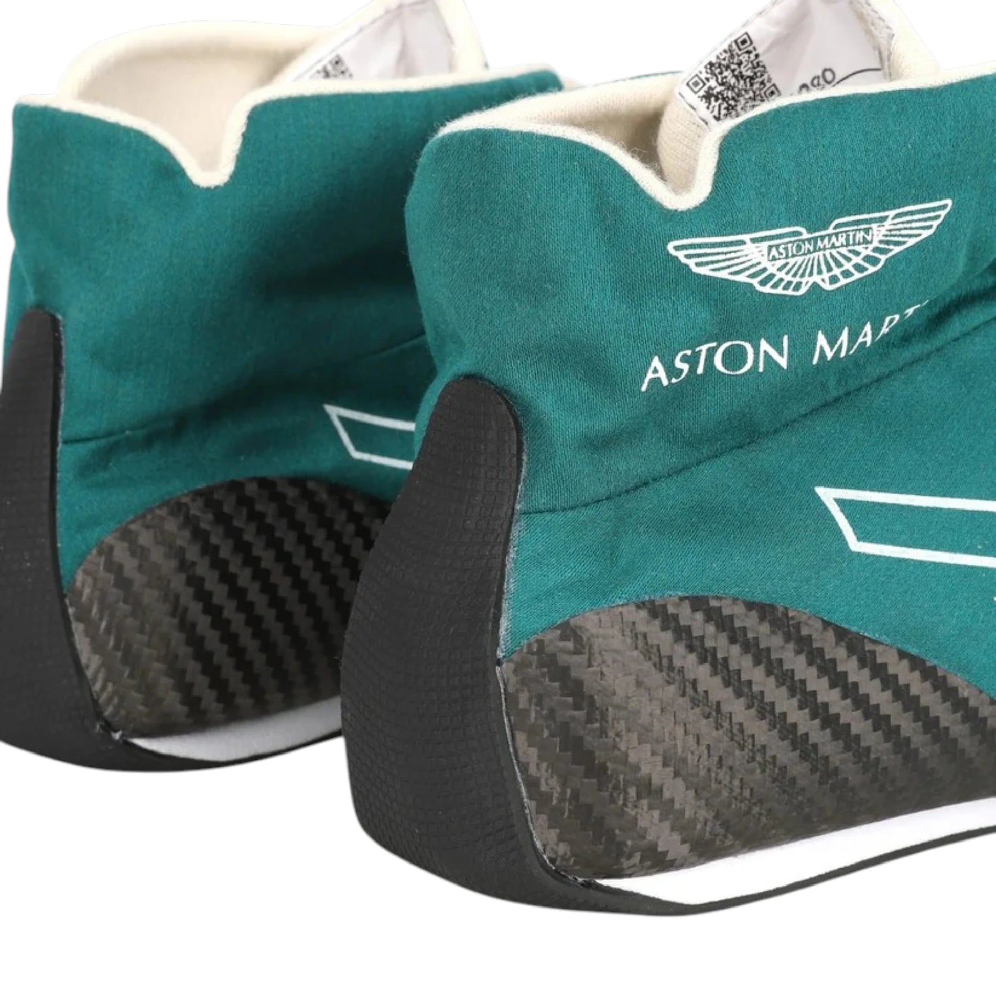 Lance Stroll 2022 Aston Martin Dutch GP F1 racing shoes featuring green Aston Martin branding and Dutch Grand Prix detailing