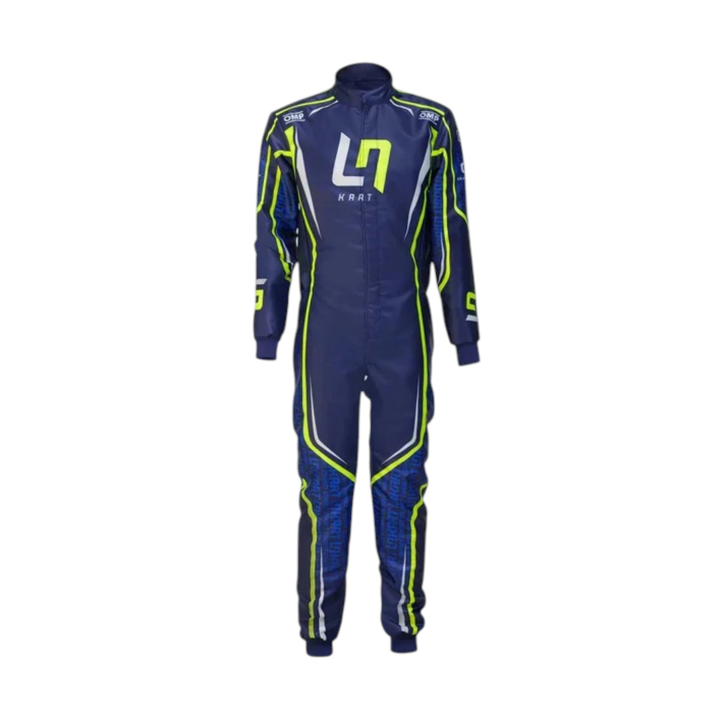 Lando Norris 2022 LN OMP Go Kart Racing Suit featuring LN inspired karting graphics and professional motorsport detailing